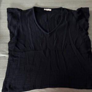 78 & Sunny Black V-Neck Blouse